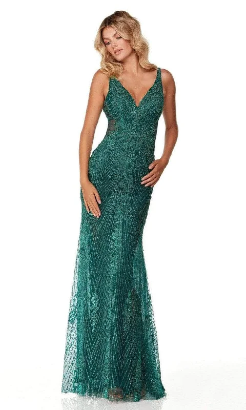 Alyce Paris - Embellished Sheath Evening Dress 61199