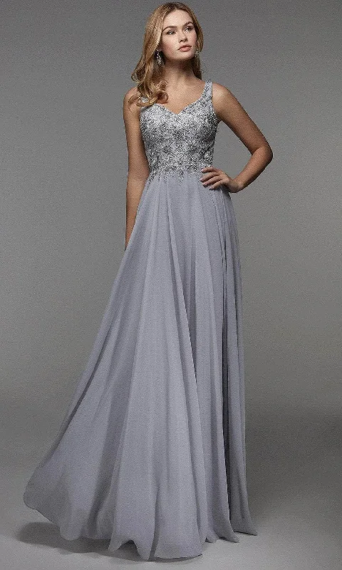 Alyce Paris - Embellished V-Neck Prom Dress 27473