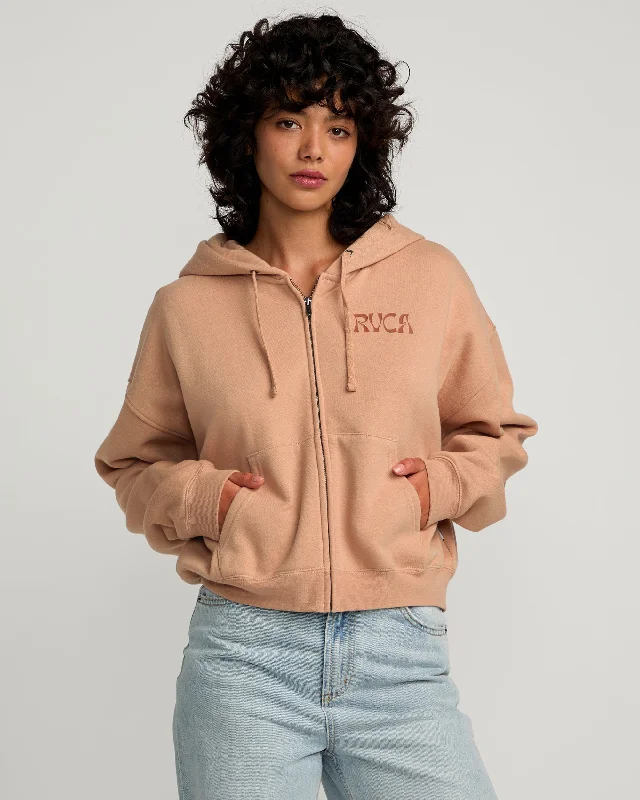 Court Zip Hoodie - Warm Taupe