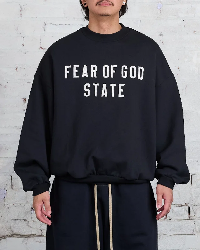 Fear of God Essentials Heavy Fleece State Crewneck Black