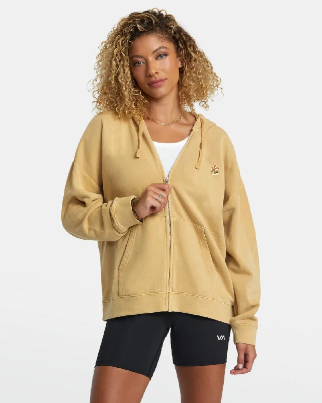 Fungi Zip Hoodie - Straw