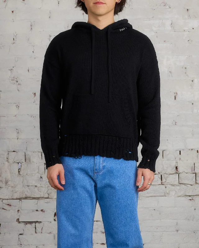 Marni Dischevelled Cotton Hoodie Sweater Black