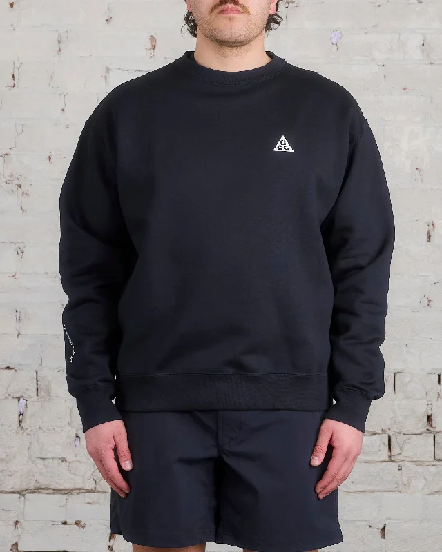 Nike ACG Therma-FIT "Tuff Fleece" Crewneck Sweatshirt Black/Black/Summit White