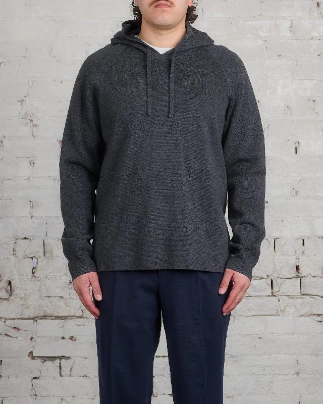 Norse Projects Axel Merino Cotton Milano Hoodie Dark Grey