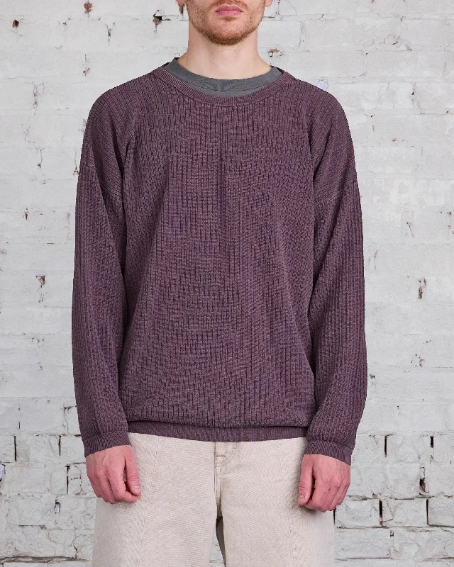 Our Legacy Popover Round Neck Sweater Silk Plum Habitable