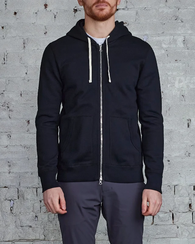 Reigning Champ Core Full Zip Hood Black