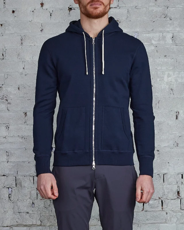 Reigning Champ Core Full Zip Hood Navy