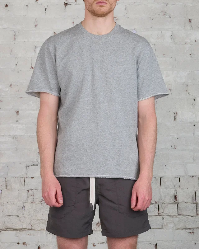 Reigning Champ Lightweight Terry Cut Off Crewneck Heather Grey