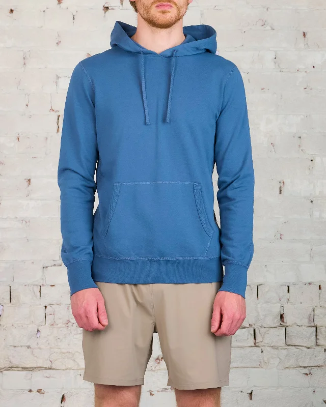 Reigning Champ Lightweight Terry Hooded Sweatshirt Washed Blue