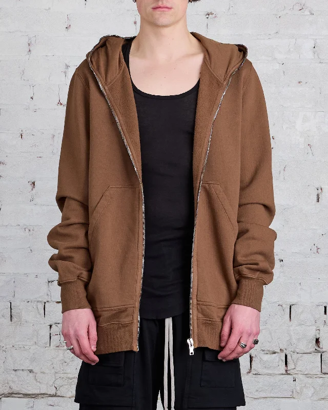 Rick Owens DRKSHDW Jumbo Gimp Hoodie RIG Heavy Jersey Khaki Brown