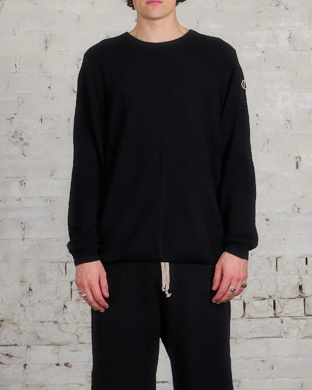 Rick Owens Moncler Round Neck Jumbo Sweater Black