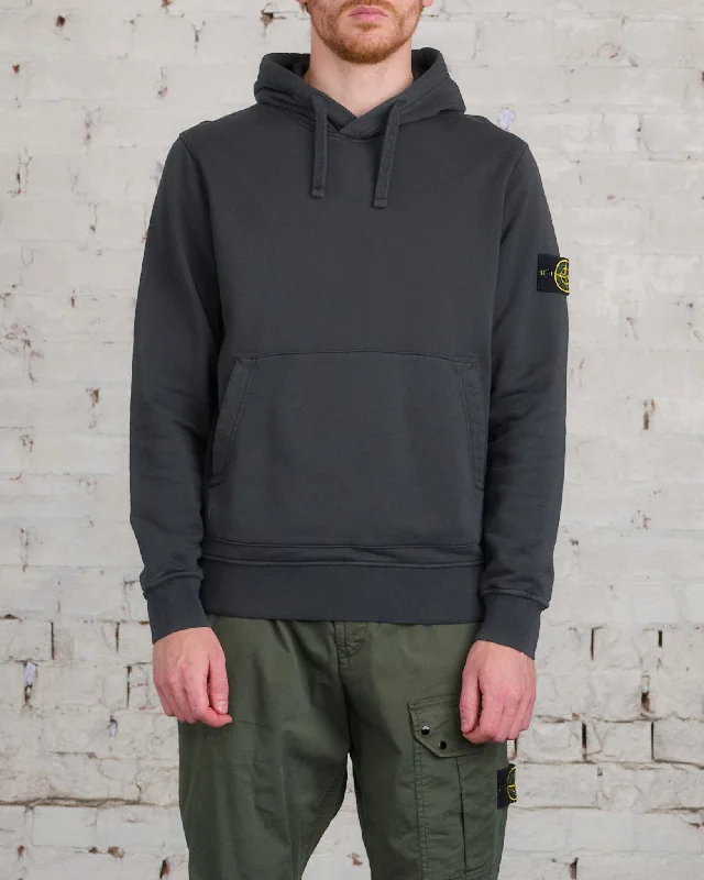 Stone Island GD Cotton Fleece Hoodie Lead Grey