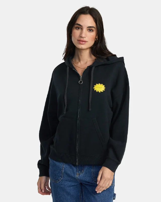 Sunny Thrift Zip Hoodie - RVCA Black