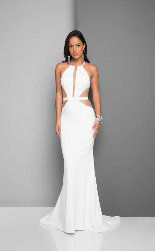 Terani Couture - Daring Halter Mermaid Gown with Side Cutouts 1712E3297