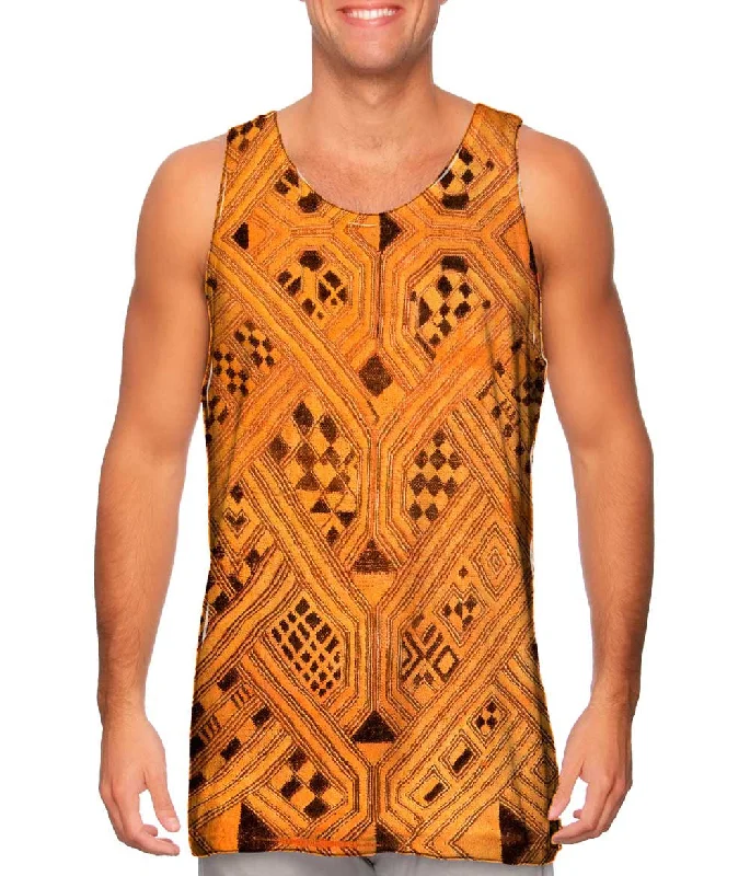 African Tribal Kuba Cloth Lattice Runway