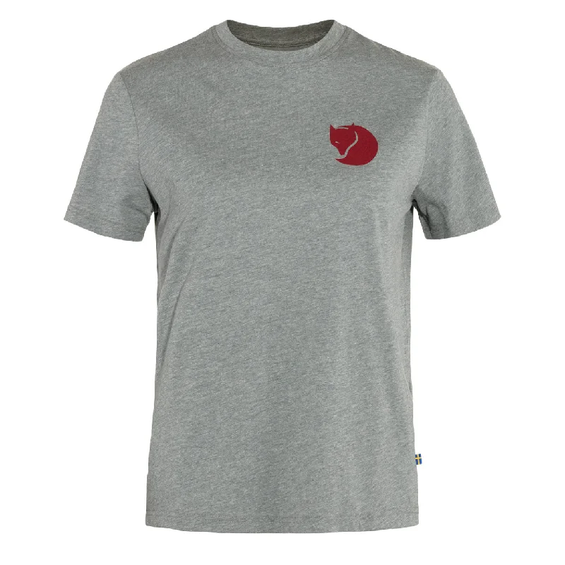 Fjallraven Womens Fox Boxy Logo T-Shirt Grey Melange