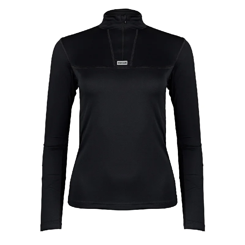 Paramo Womens Cambia Zip Neck Top Black