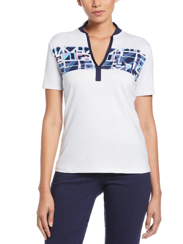 Womens Swing Tech™ Engineered Print Golf Polo