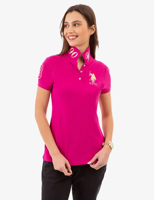 USPA METALLIC PRINT POLO SHIRT