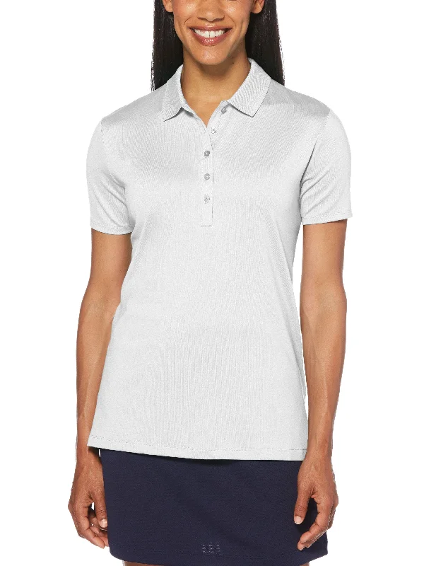 Womens Knit Collar Polo