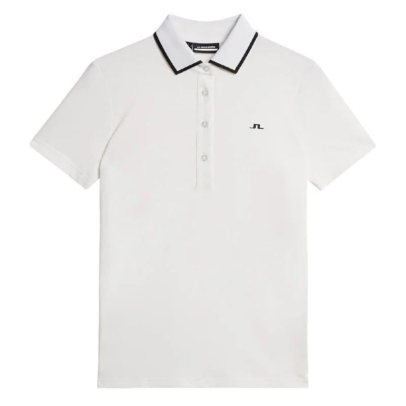 Womens Lille Soft Touch Polo White - AW24