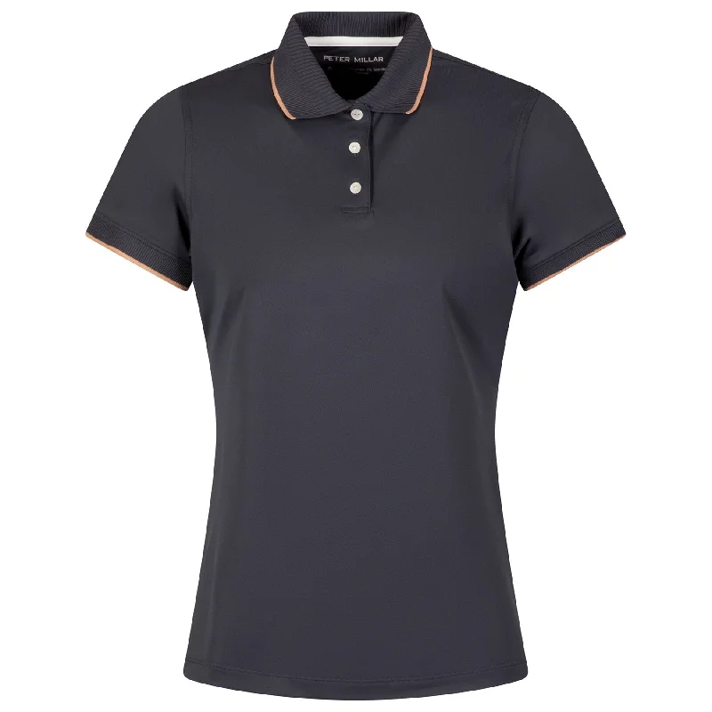 Womens Whitworth Sport Mesh Polo Graphite/Camel - AW24