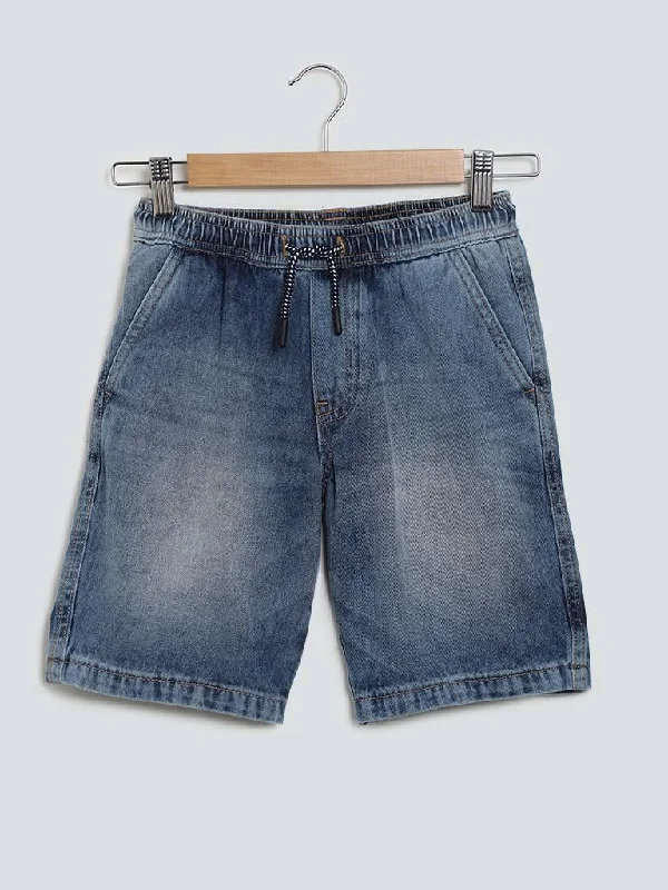 Y&F Kids Blue Denim Shorts